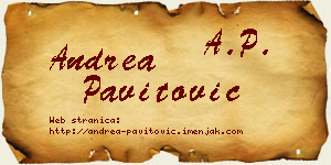 Andrea Pavitović vizit kartica